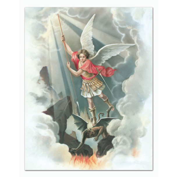 SAINT MICHAEL CARDED 8x10 PRINT FOR FRAMING