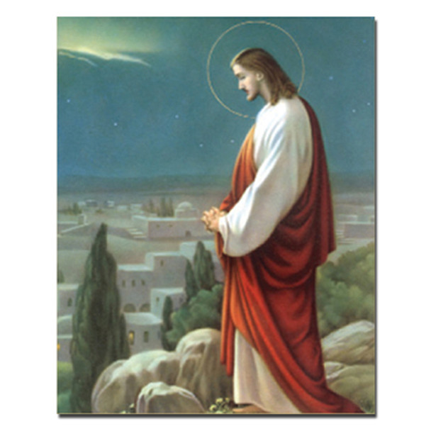 JESUS LOOKING CITY CARDED 8x10 PRINT FOR FRAMING