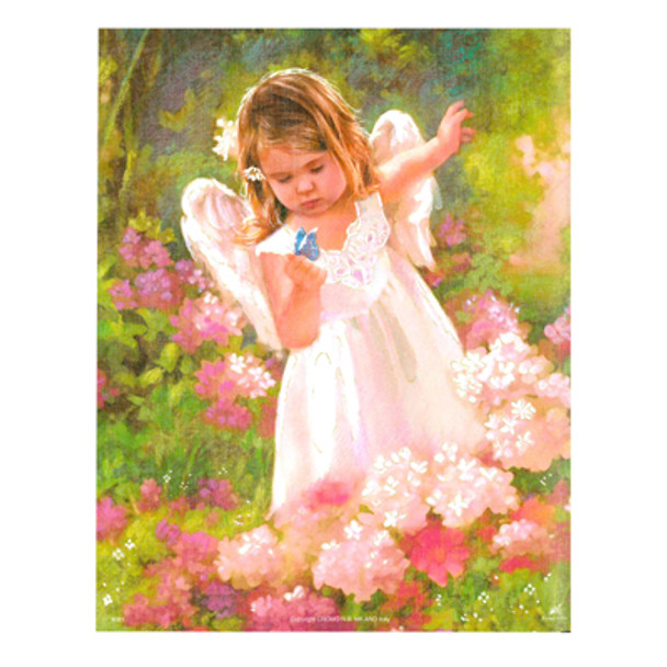 LITTLE ANGEL GIRL IN GUARDIAN ANGELRDEN CARDED 8x10 PRINT FOR FRAMING LITTLE ANGEL GIRL IN GUARDIAN ANGELRDEN CARDED 8x10 PRINT FOR FRAMING