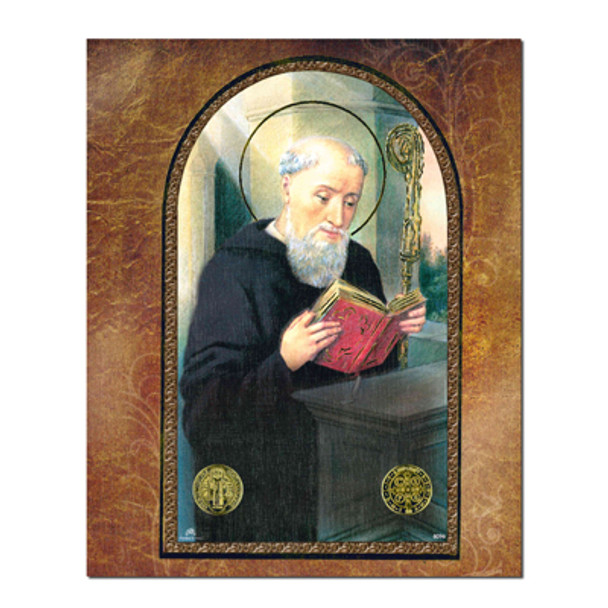 SAINT BENEDICT CARDED 8x10 PRINT FOR FRAMING