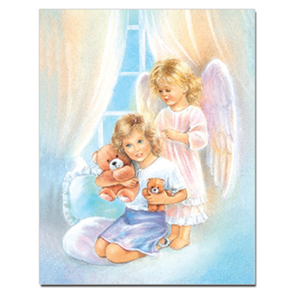 ANGEL & YOUNG GIRL CARDED 8x10 PRINT FOR FRAMING ANGEL & YOUNG GIRL CARDED 8x10 PRINT FOR FRAMING
