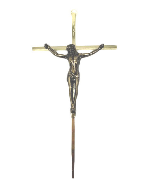 Brass Crucifix with Bronze Corpus 10 inch