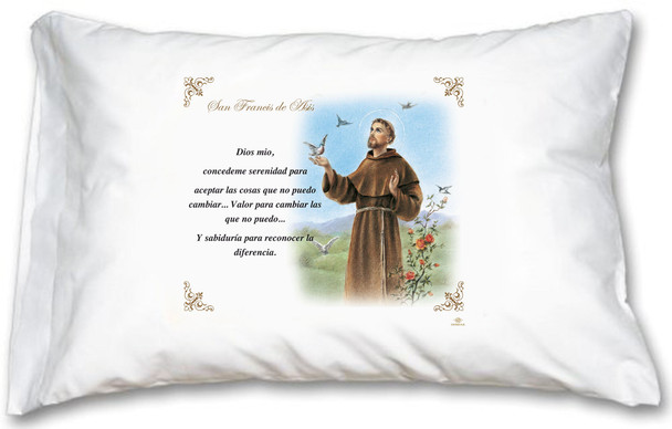 St. Francis Pillow Case - Spanish Prayer