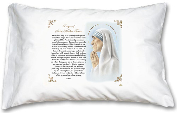 Mother Teresa / St. Teresa of Calcutta Pillow Case - English Prayer Mother Teresa / St. Teresa of Calcutta Pillow Case - English Prayer