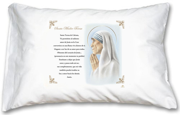 Mother Teresa / St. Teresa of Calcutta Pillow Case - Spanish Prayer