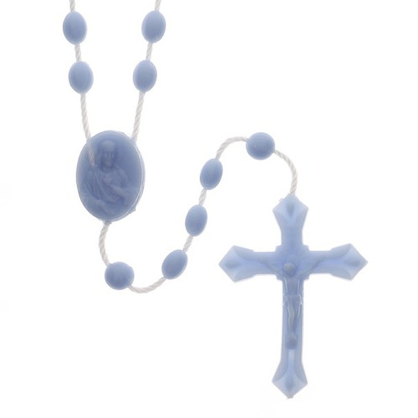 Blue Plastic Rosaries - 100 per pack
