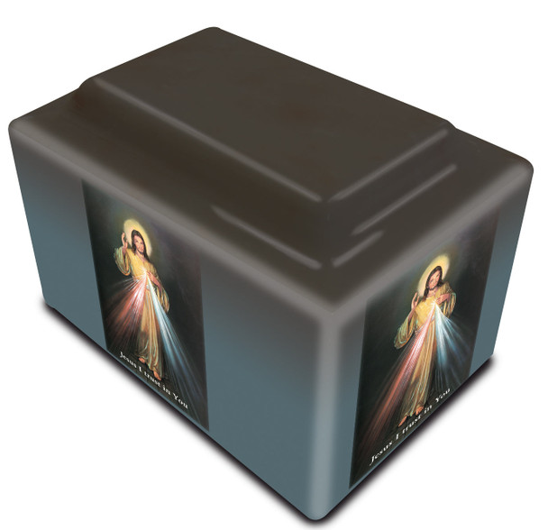 Divine Mercy English Cultured Marble Urn