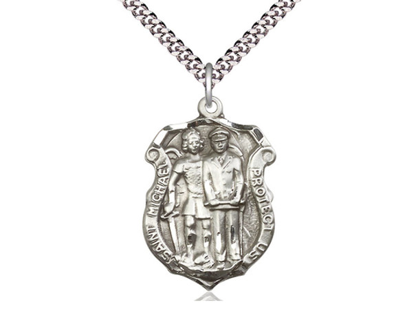 St. Michael the Archangel - Police Shield Pendant