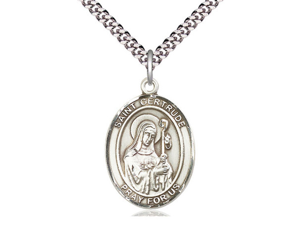 St. Gertrude of Nivelles - Oval Patron Saint Series