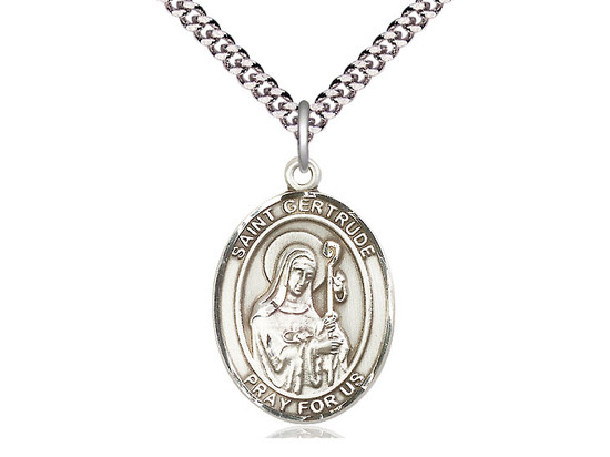 St. Gertrude of Nivelles - Oval Patron Saint Series