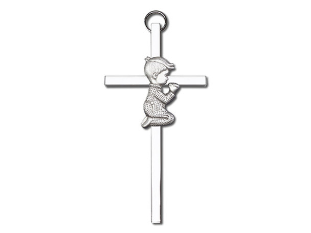 Praying Boy Cross - 4 Inch