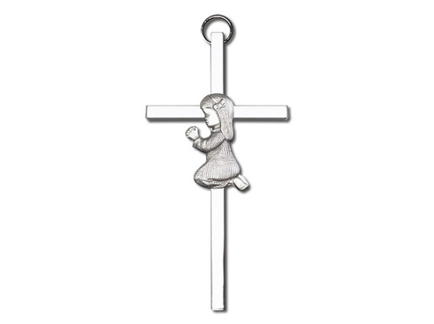 Praying Girl Cross - 4 Inch