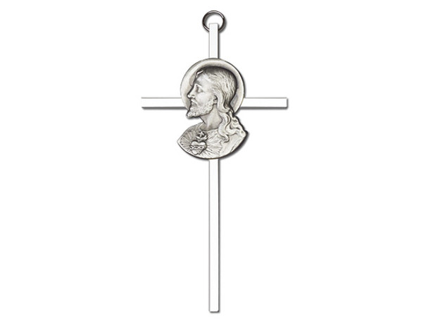 Sacred Heart Cross - 6 Inch