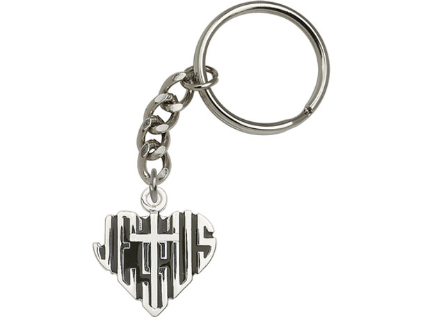 Heart of Jesus w/Cross Key Chain