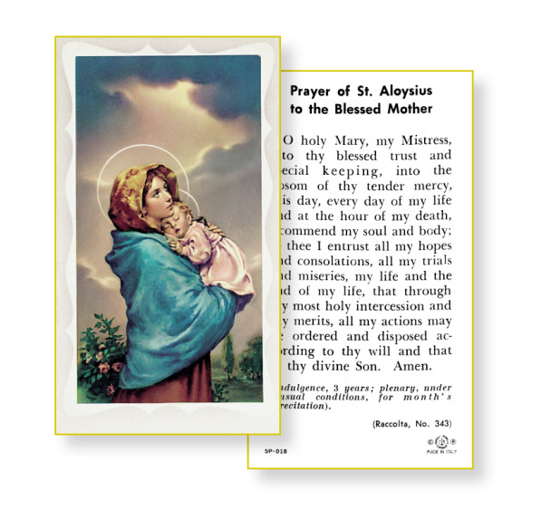 Prayer to the Blessed Mother Holy Card