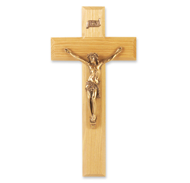 Oak Wood Wall Crucifix, 9" Oak Wood Wall Crucifix, 9"