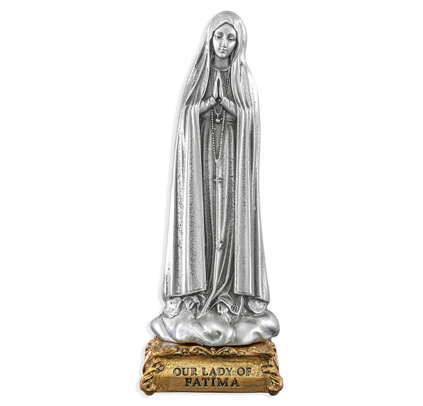 Our Lady of Fatima Pewter Statue
