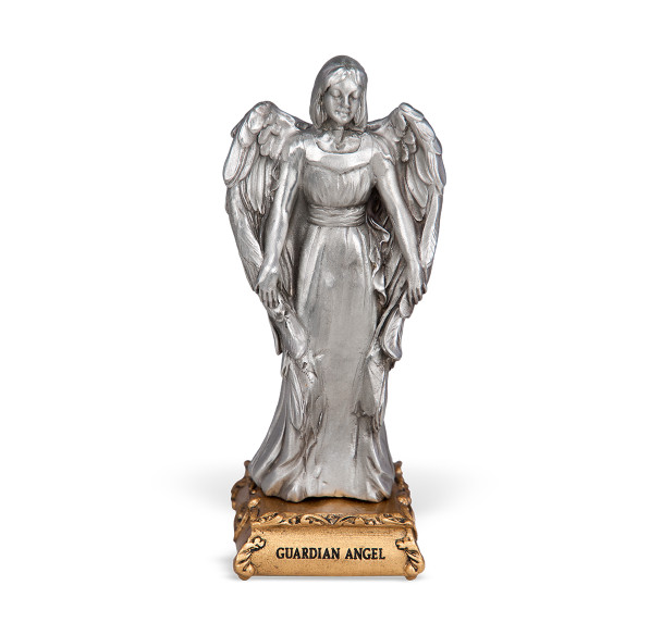 Guardian Angel Pewter Statue Guardian Angel Pewter Statue