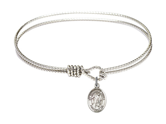 Guardian Angel w/Child Bangle Bracelet