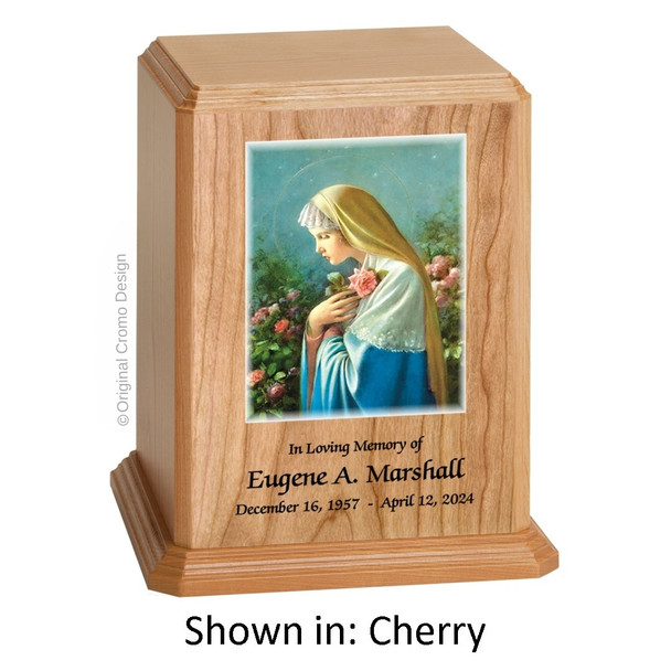 Mystical Rose Cherry Wood Urn  Mystical Rose Cherry Wood Urn