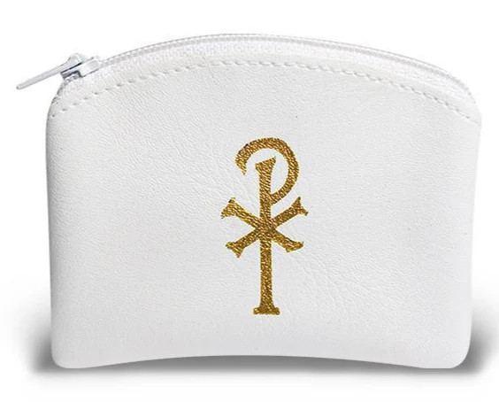 White Rosary Case
