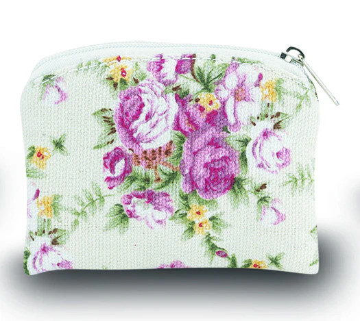 White with Rose Brocade Rosary Case