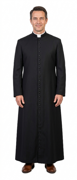 Cassock - Traditional Style: It adheres to the classic design of Roman cassocks. This innovation enhances the practicality and usability of the Roman cassock. making it more convenient for those who wear it regularly.
