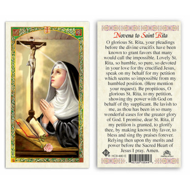 St. Rita Of Cascia - Novena Laminated Prayer Cards (Pack of 25 ...