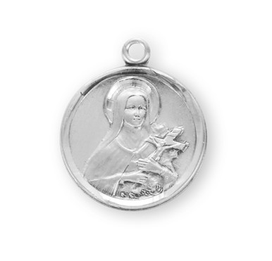 Saint Therese of Lisieux Round Sterling Silver Medal - Catholic Online ...