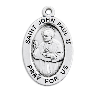 Saint John Paul II Oval Sterling Silver Medal - Catholic Online ...