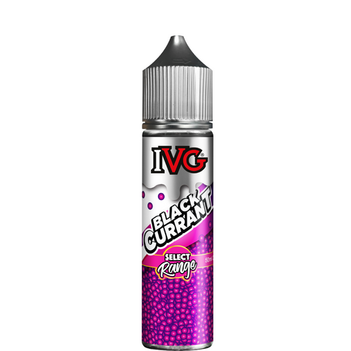 Bottle containing IVG Blackcurrant Eliquid for use with Sub Ohm Vape Kits