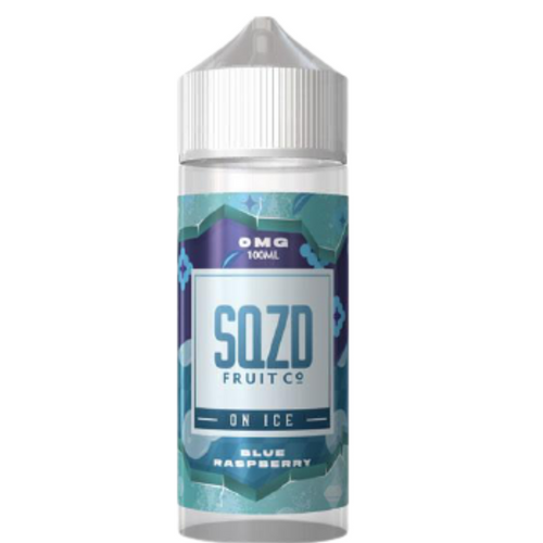 Blue Raspberry On Ice E-liquid 100ml Shortfill by SQZD