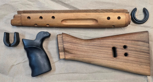 NOS CETME C Wood Furniture Set Stock Handguard Pistol Grip & Steel Caps (MIL-694)