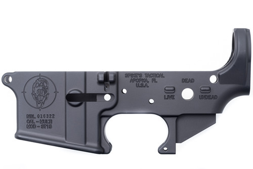 SPIKE'S TACTICAL AR-15 STRIPPED LOWER RECEIVER WITH ZOMBIE LOGO