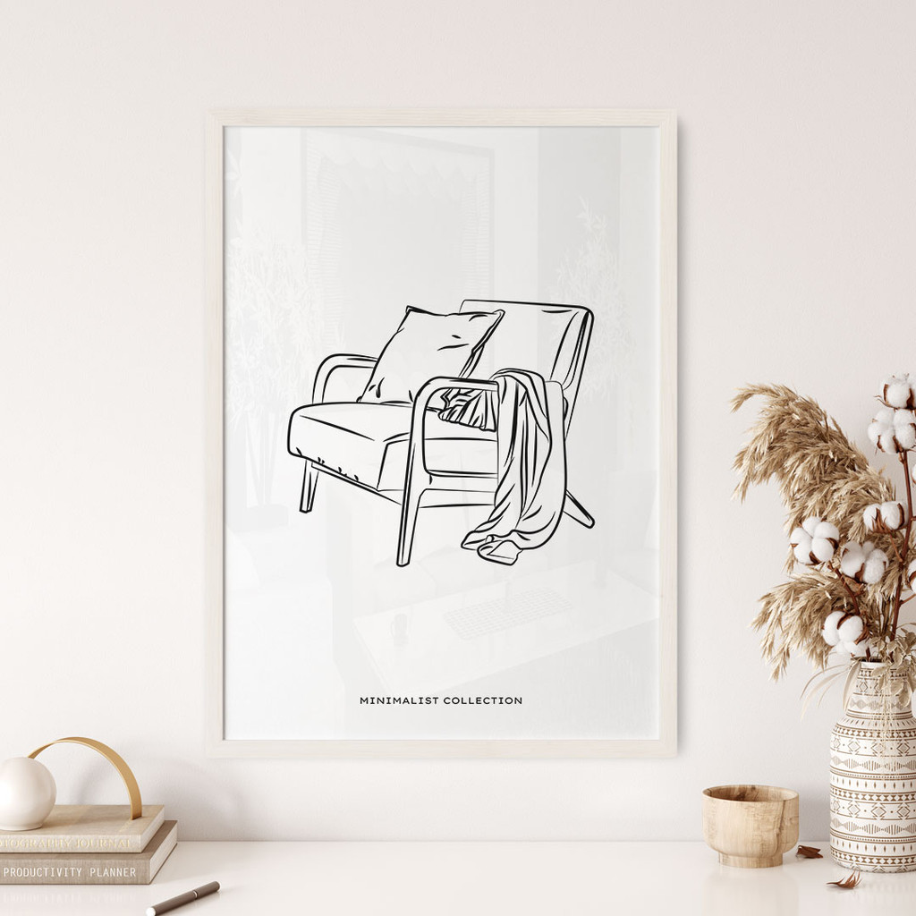 Line Art, Minimalist Collection, Vintage Couch