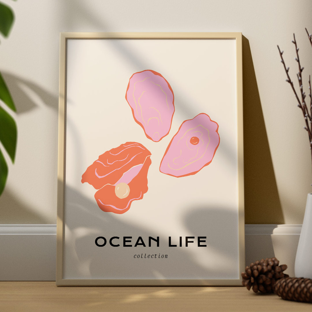 Ocean Life, Seashell With Pearl