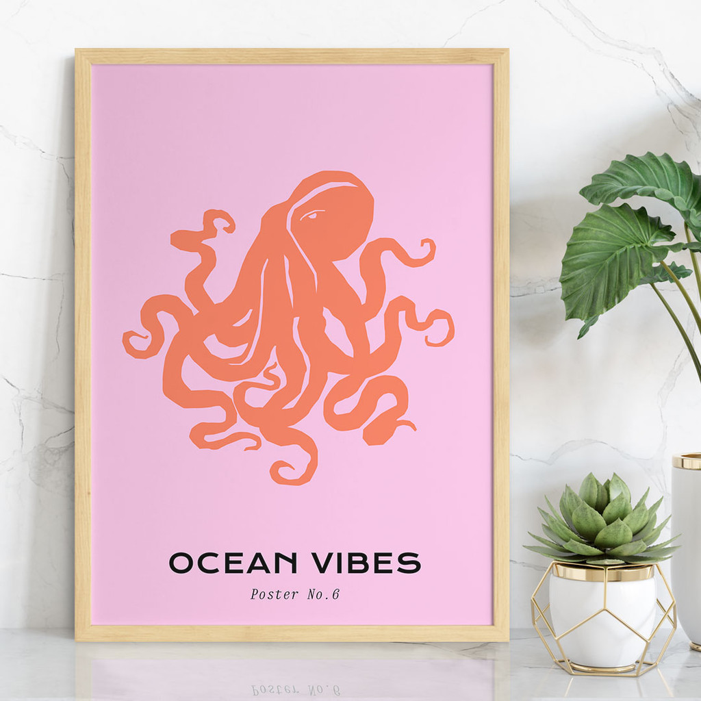 Ocean Vibes, Orange Octopus