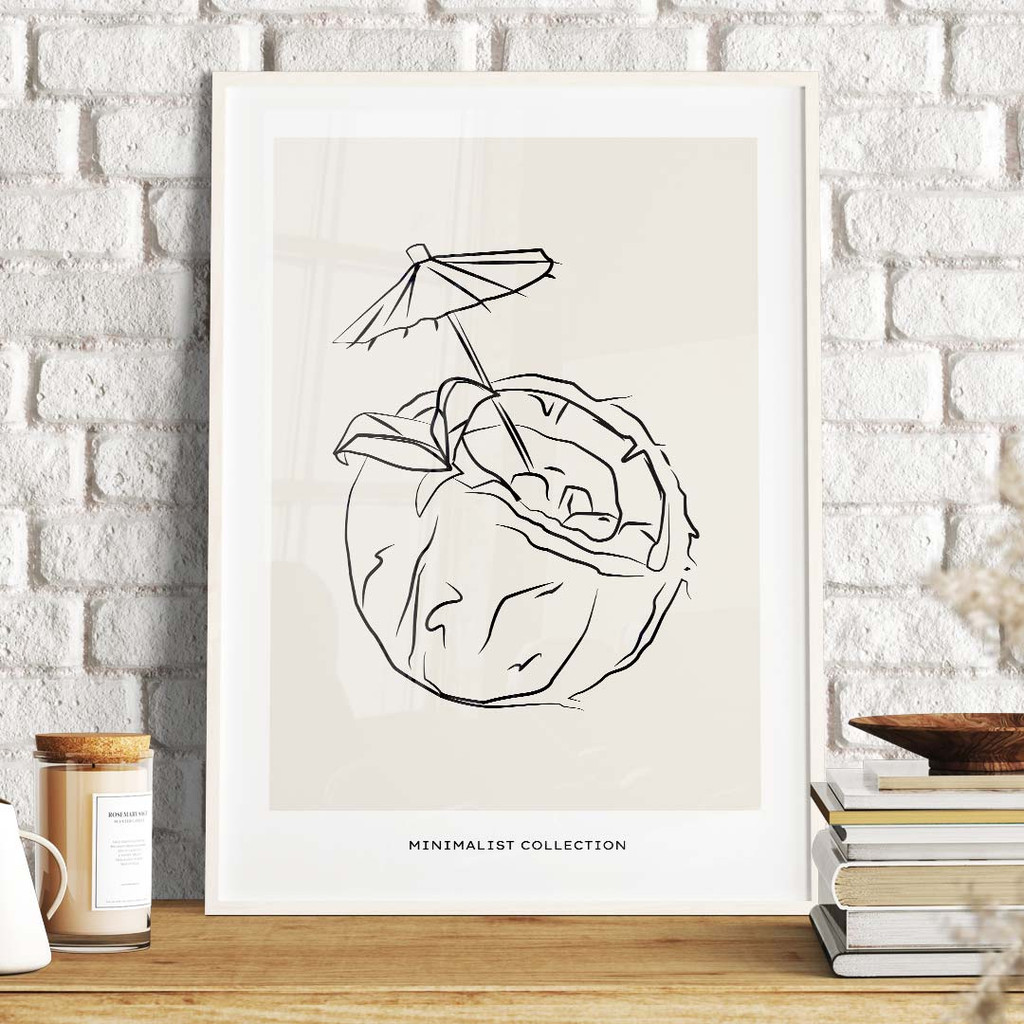 Line Art, Minimalist Collection, Summer Cocktail No. 02