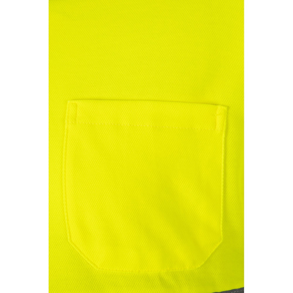 VL PLUTO LARGE. Μπλουζάκι πόλο δίχρωμο πικέ (150g/m²) με μακριά μανίκια, από βαμβάκι (55%) και πολυεστέρα (45%)