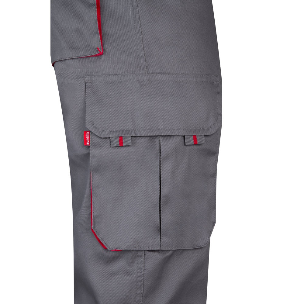 VL HYPNOS. Δίχρωμο παντελόνι twill με πολλαπλές τσέπες (200g/m²), από βαμβάκι (35%) και πολυεστέρα (65%)