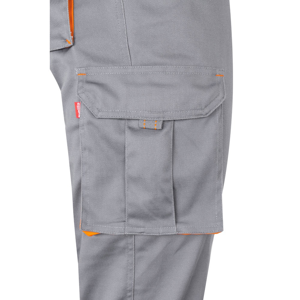 VL HYPNOS. Δίχρωμο παντελόνι twill με πολλαπλές τσέπες (200g/m²), από βαμβάκι (35%) και πολυεστέρα (65%)