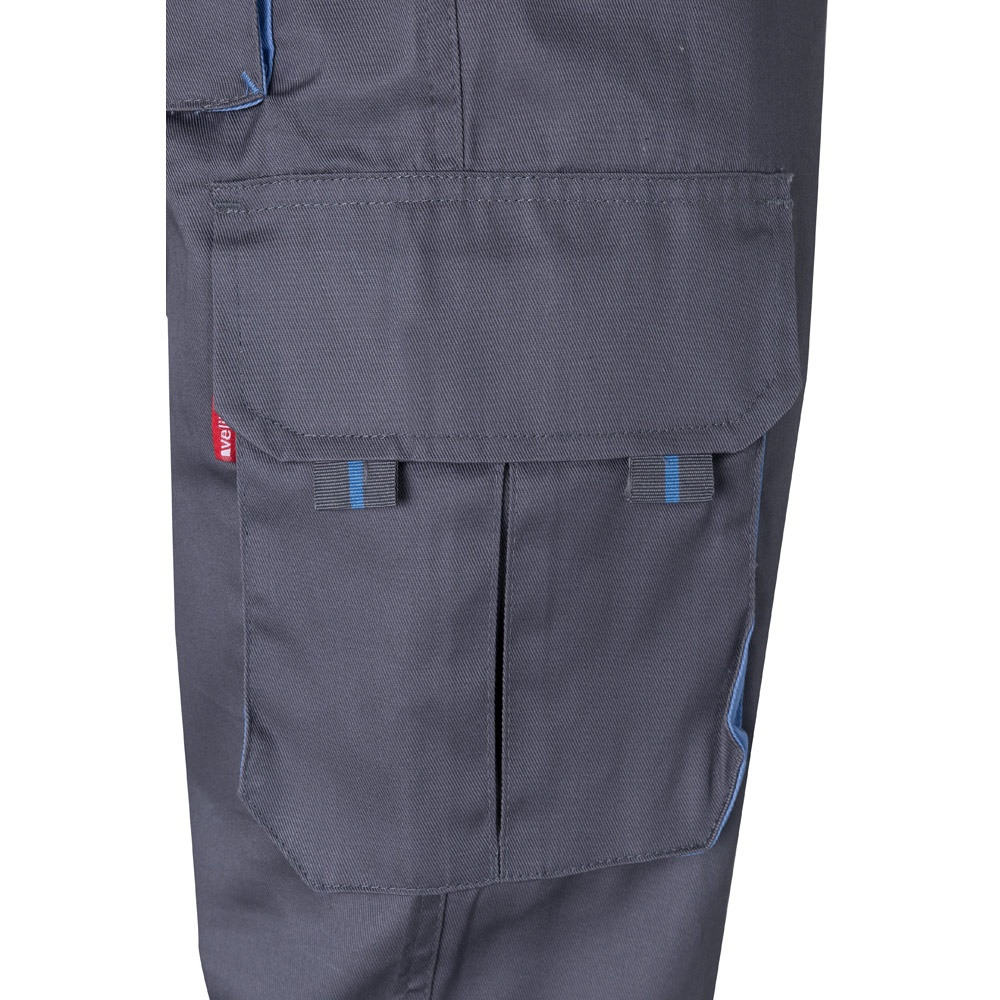 VL HYPNOS. Δίχρωμο παντελόνι twill με πολλαπλές τσέπες (200g/m²), από βαμβάκι (35%) και πολυεστέρα (65%)