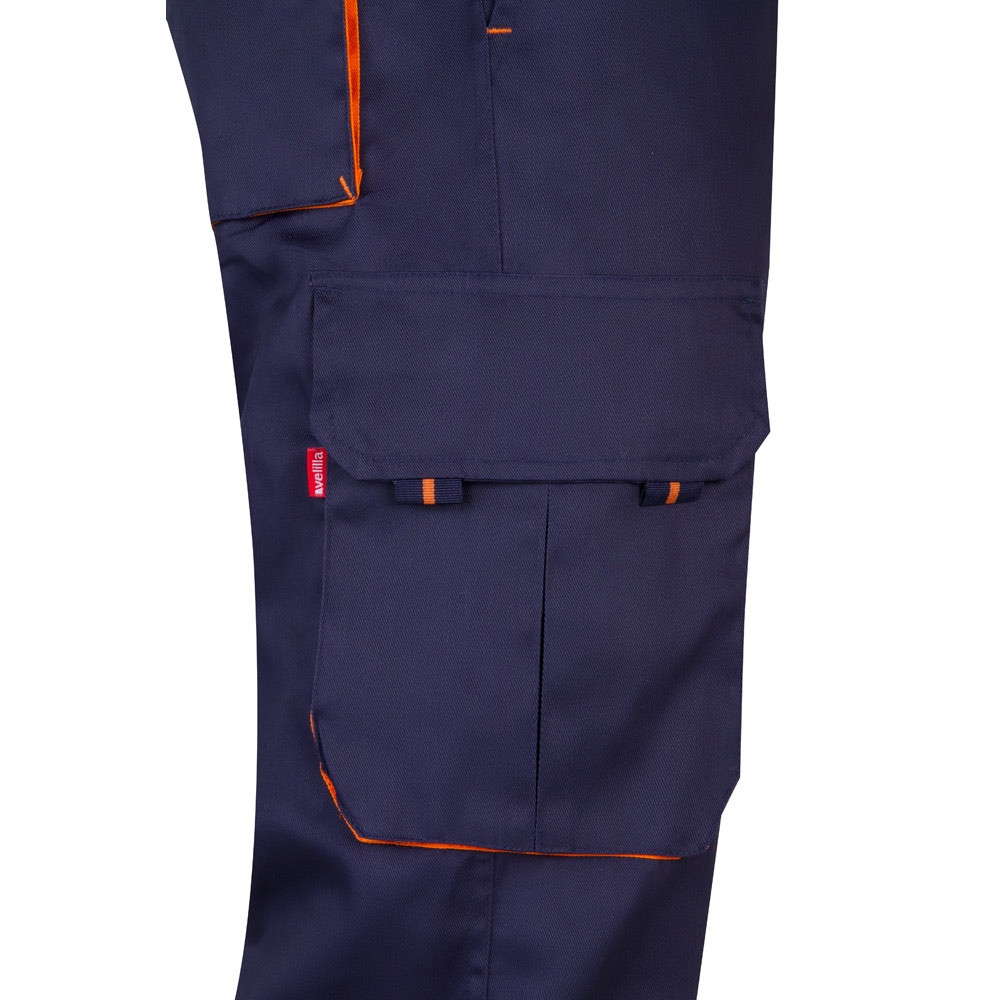 VL HYPNOS. Δίχρωμο παντελόνι twill με πολλαπλές τσέπες (200g/m²), από βαμβάκι (35%) και πολυεστέρα (65%)