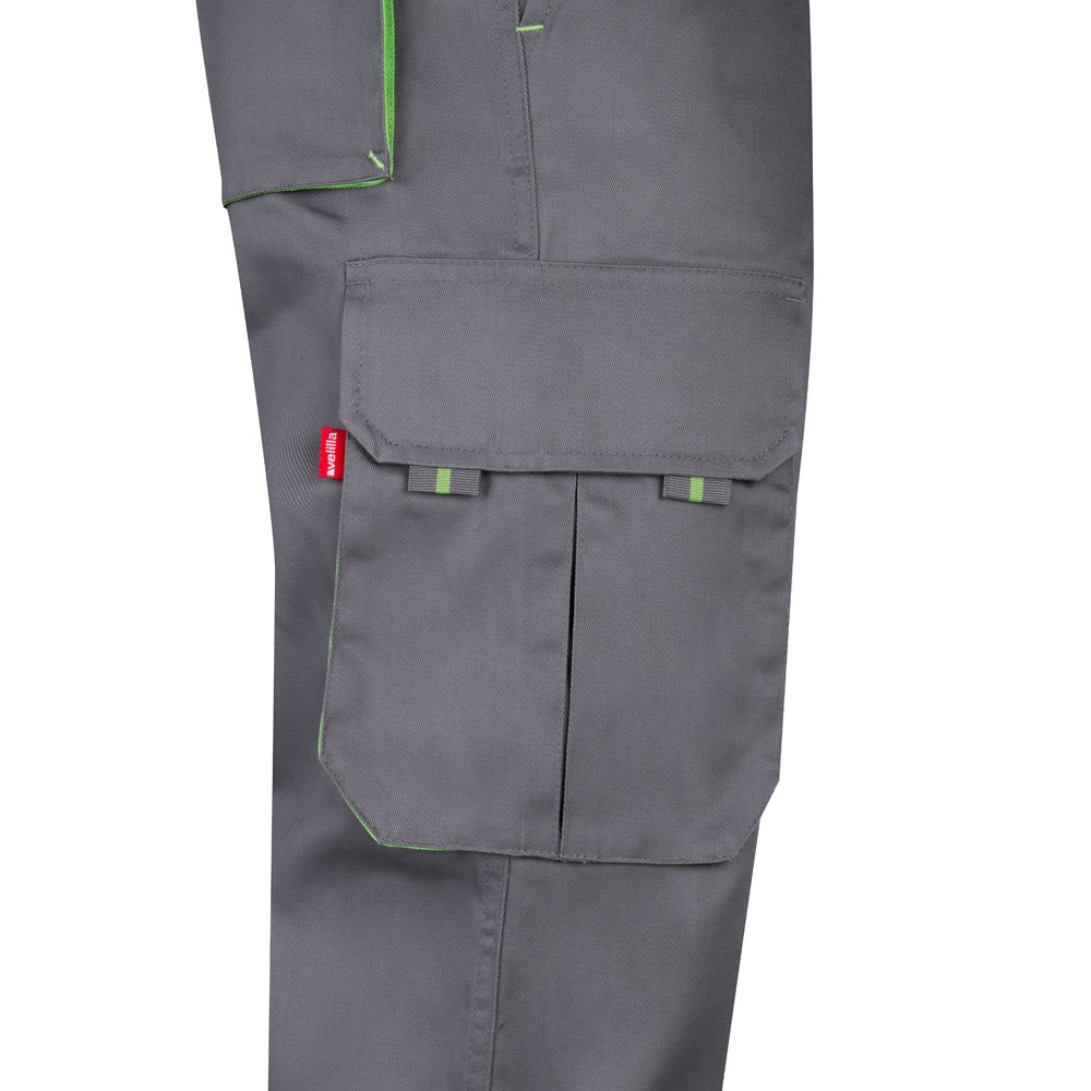 VL HYPNOS. Δίχρωμο παντελόνι twill με πολλαπλές τσέπες (200g/m²), από βαμβάκι (35%) και πολυεστέρα (65%)
