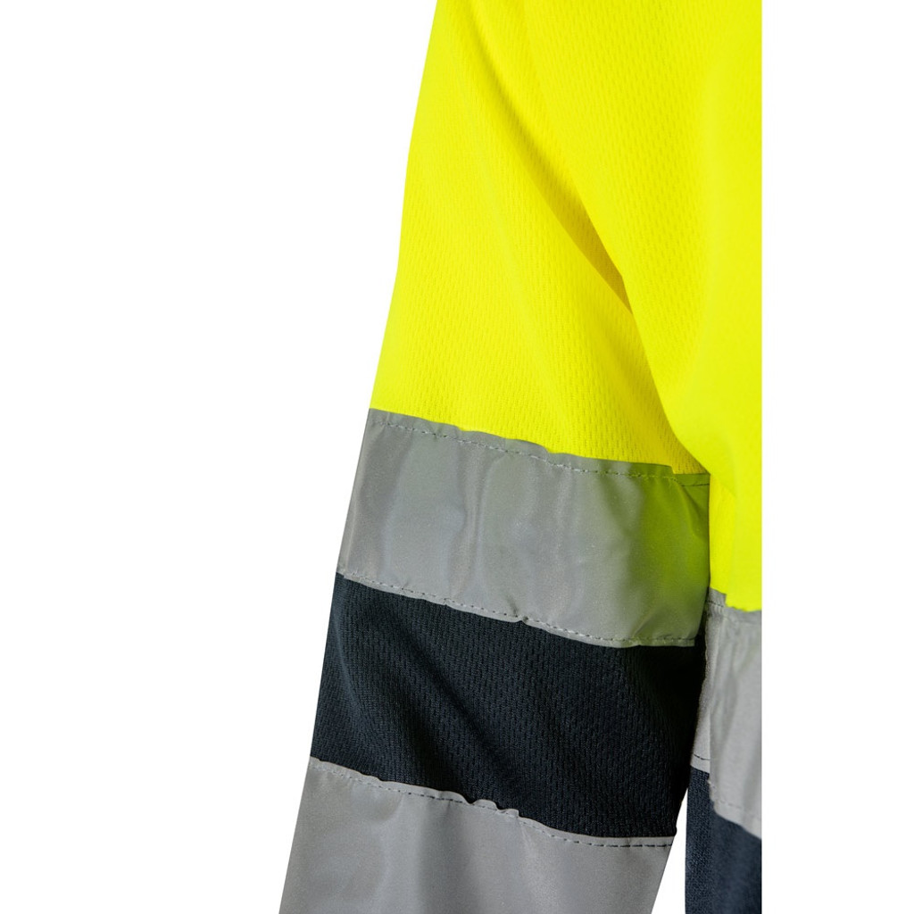 VL VULCAN. Διχρωμία πουκάμισο πόλο (160g/m²) με μακριά μανίκια, από πολυεστέρα (100%)