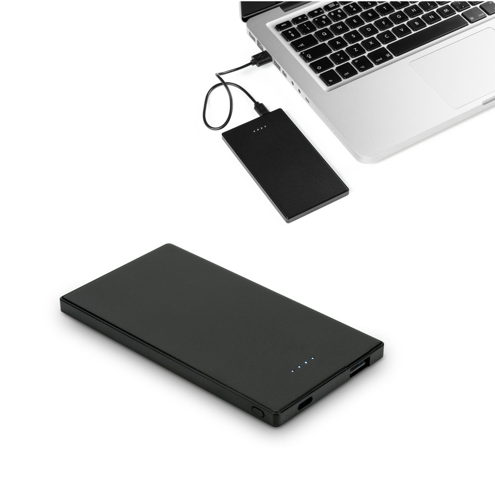DENNING. Λεπτό ανοξείδωτο ατσάλινο power bank 5'000 mAh