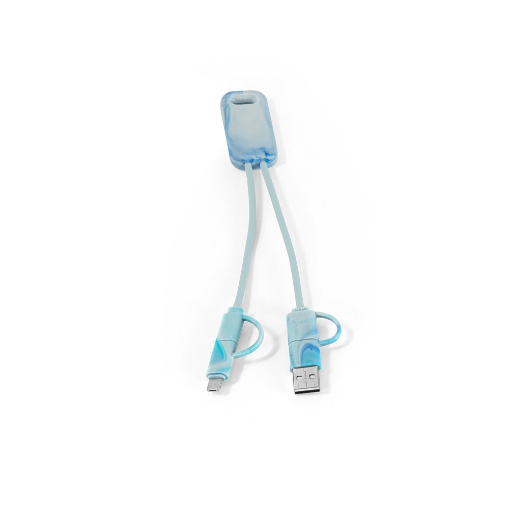 BERNERS. Εξαιρετικά γρήγορο καλώδιο USB 6 σε 1 από aνακυκλωμένο PET (100% rPET)