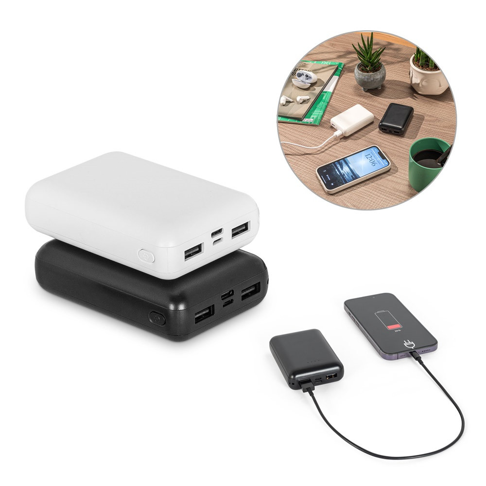 LEAKEY 10. Power bank 10'000 mAh από ανακυκλωμένο ABS (100% rABS)