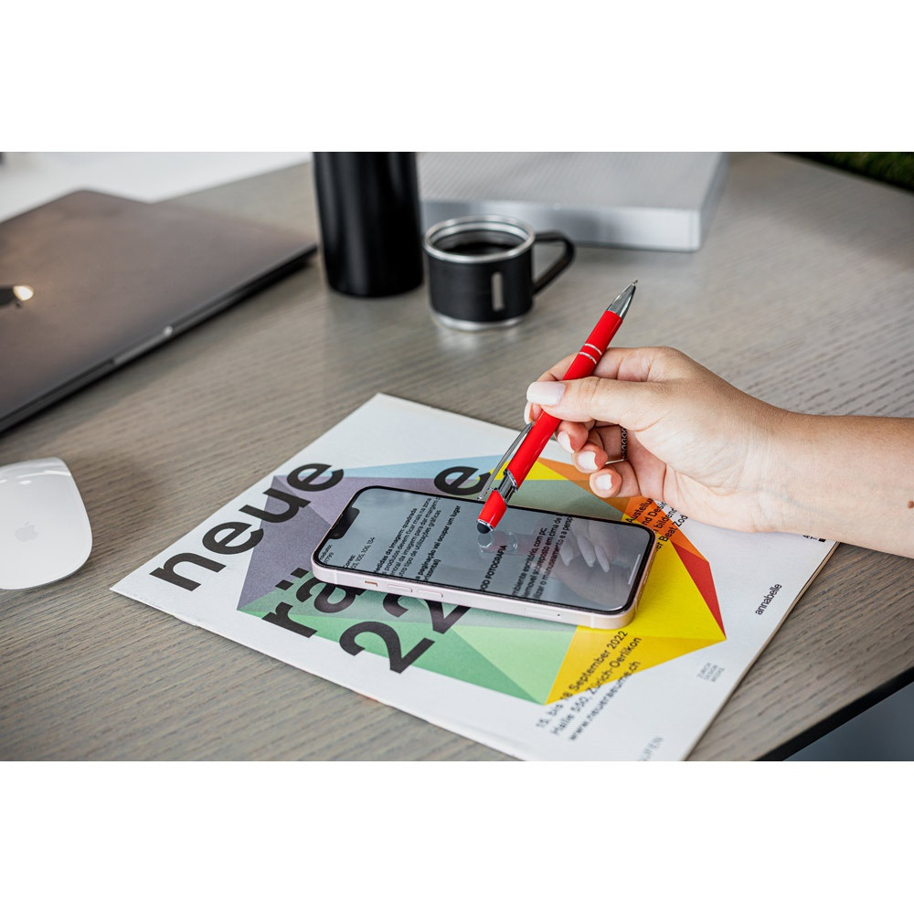 NEIL. Στυλό με μπίλια με σώμα από ανακυκλωμένο αλουμίνιο και άκρη αφής