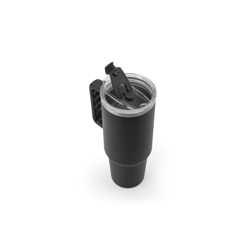 JOYNER XL. Μεγάλο κύπελλο ταξιδιού από ανοξείδωτο χάλυβα (91% ανακυκλωμένο) με διπλό τοίχωμα με μόνωση κενού και ματ φινίρισμα 1300 mL